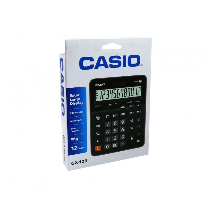 CASIO GX-12 B/S  MASA ÜSTÜ HESAP MAKİNASI 12 HANE