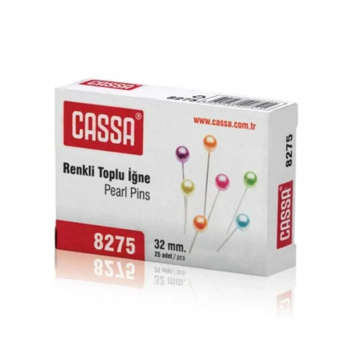 CASSA 8275 RENKLİ BAŞLI TOPLU İĞNE 32mm