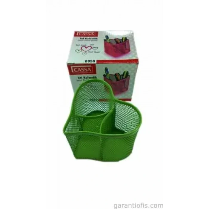 Cassa 8950 Kalp Şeklinde Dekoratif Yeşil Kalemlik