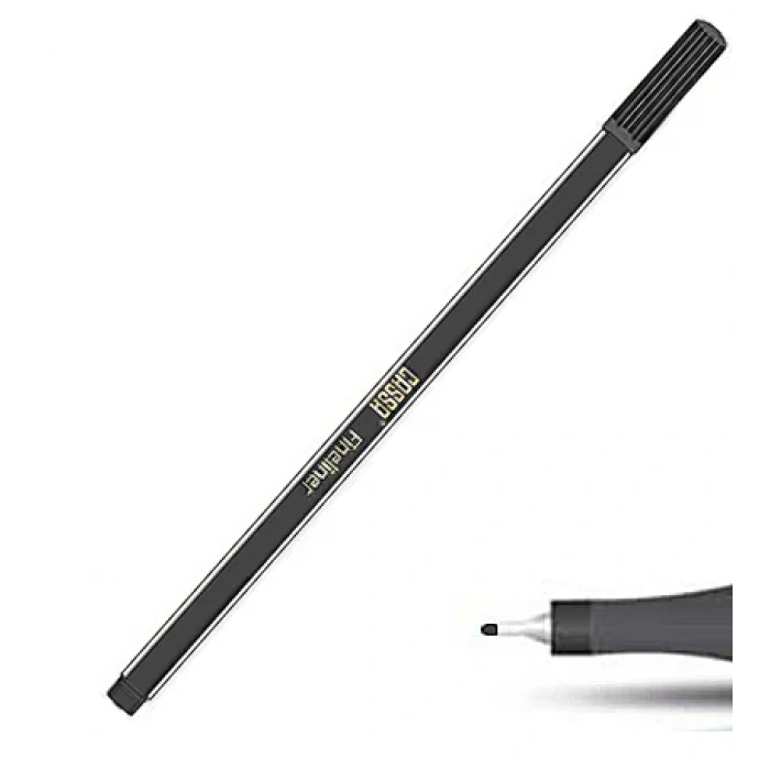 CASSA 9812 FİNELİNER KEÇE UÇLU KALEM 0.4mm SİYAH