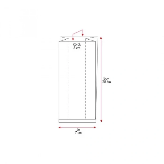 ÇATAL KAŞIK BASKILI ÇİZGİLİ ŞAMUA KESE KAĞIDI 7X28 CM - 1 KG