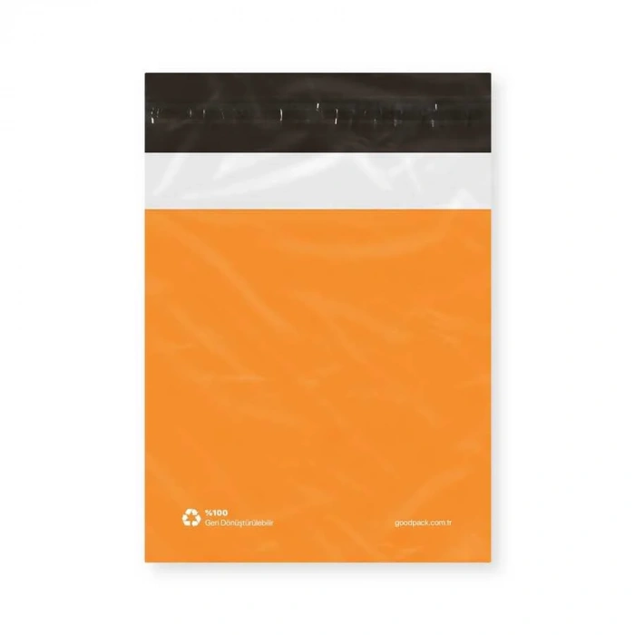Cepsiz Turuncu Kargo Poşeti 30x37+5 Cm - 100 Adet