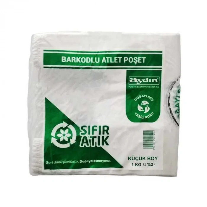 Çevre Dostu Atlet Poşet (Barkodlu) Küçük - 1 Kg