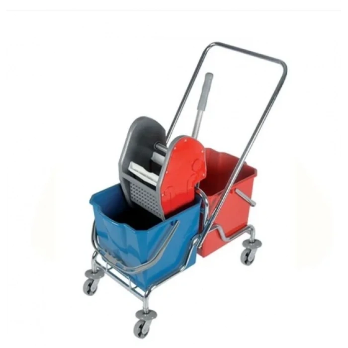 Çift Kovalı Temizlik Arabası Krom ( 2 Adet )