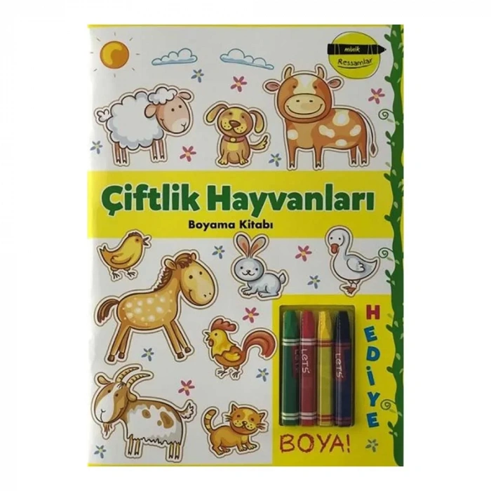 Çiftlik Hayvanları Boyama Kitabı - Minik Ressamlar