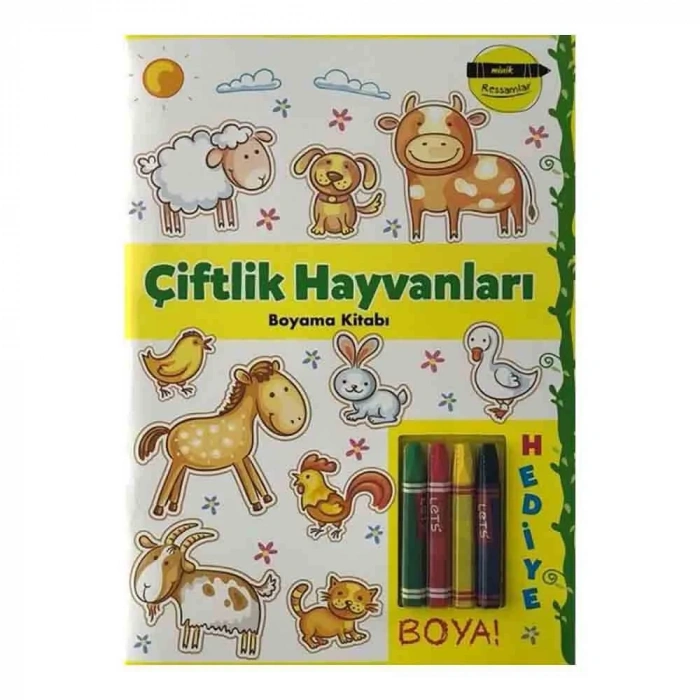 Çiftlik Hayvanları Boyama Kitabı - Minik Ressamlar