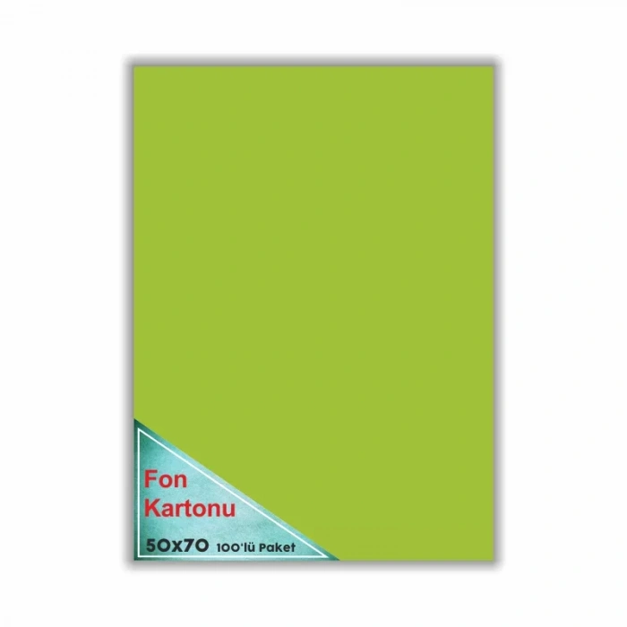Çınar Fon Kartonu Açık Yeşil 48x68 100lü 50012