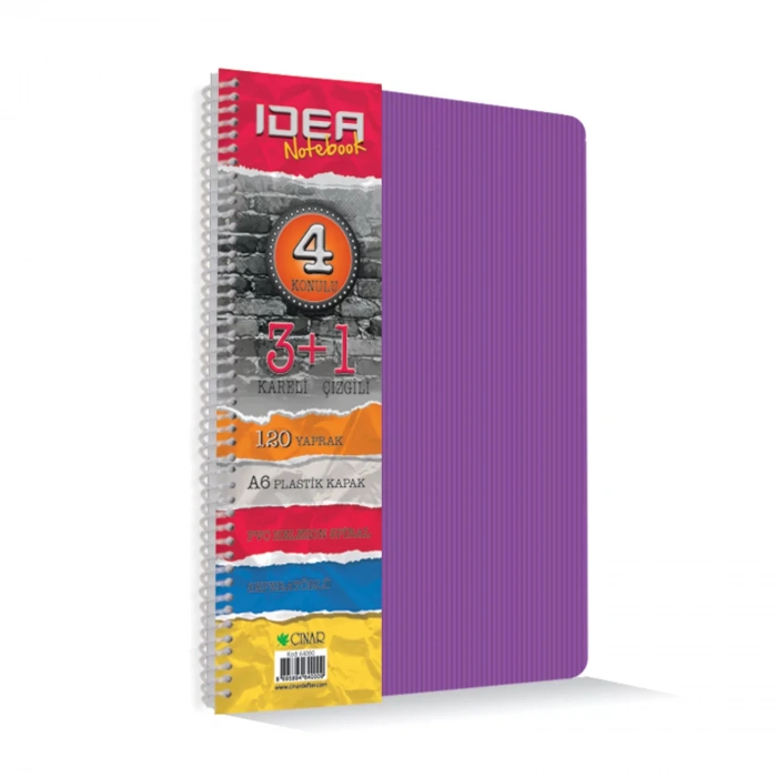Çınar Idea A6 120 Yp 3+1 Ayraçlı Bloknot 32021