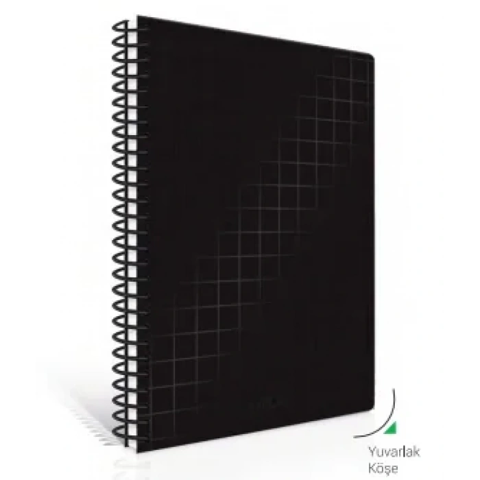 ÇINAR NERO SPİRALLİ SERT KAPAK DEFTER 17x24 KARELİ 100 YAPRAK (55215)