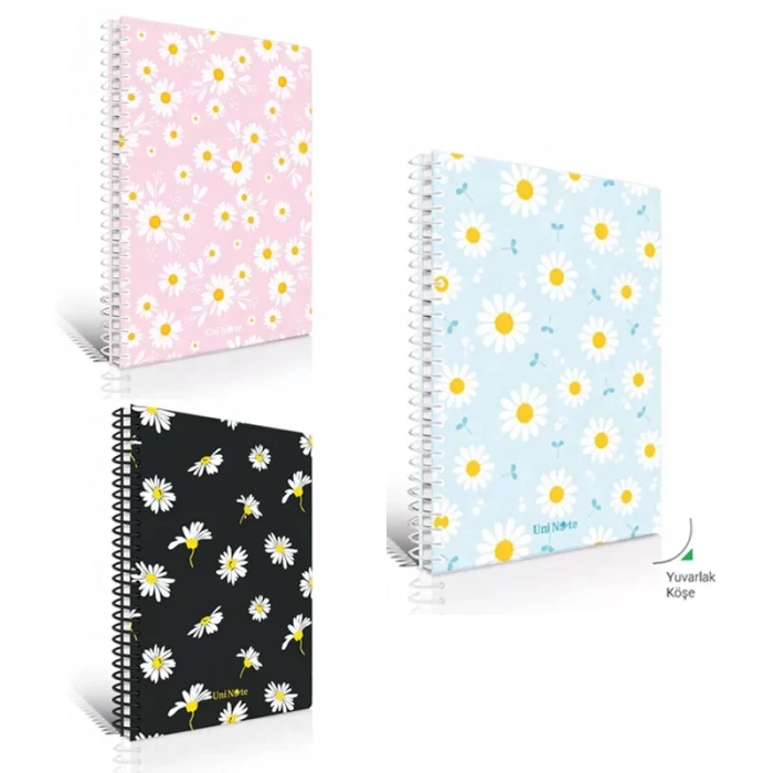 Çınar Papatya 17x24 100 Yp Kareli Sert Kapak Defter 55235