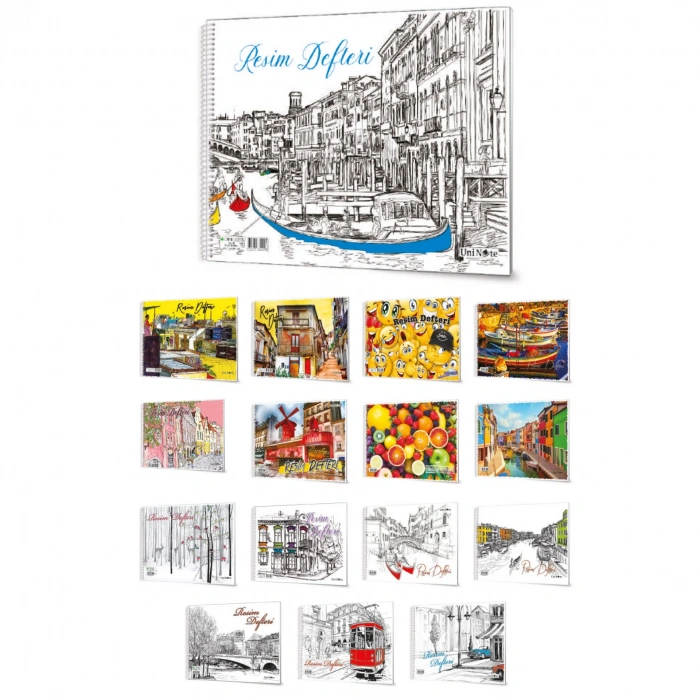 Çınar Resim Defteri Spiralli (Telli) 15 Yaprak 35x50 Büyük