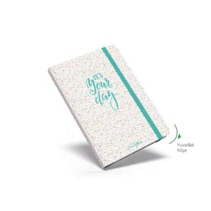 Çınar Uni-note Your Day Lastikli Spiralli Sert Kapak Defter 17x24 Çizgili 120 Yaprak (55184)