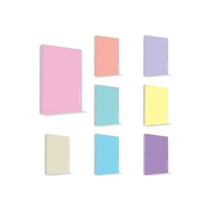 Çınar Uninote Pastel Spiralli A4 72 Yaprak Çizgili Defter 71904