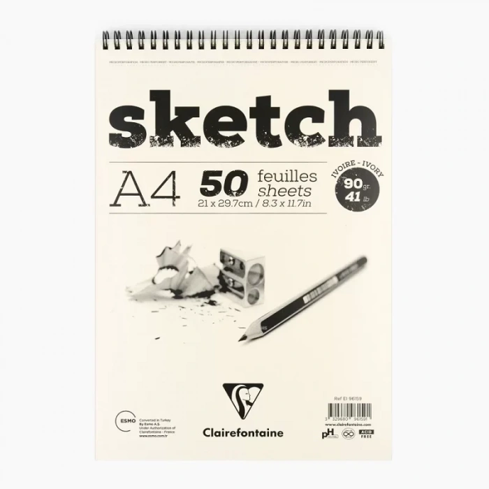 Clairefontaine EsQ Iv A4 50 Yp 90 Gr Spr.eskiz Blok Defter Eı96159