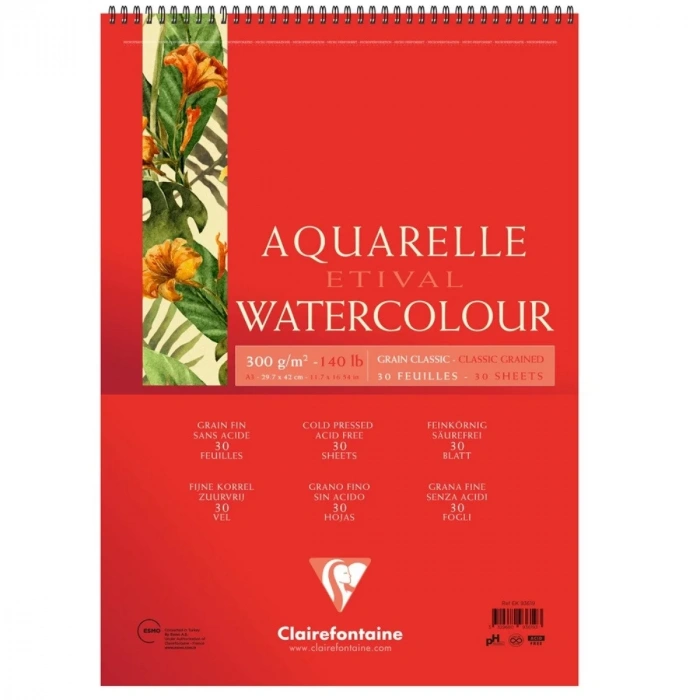 Clairefontaine Etival Suluboya Defteri (A3) 300gr 30 Sayfa