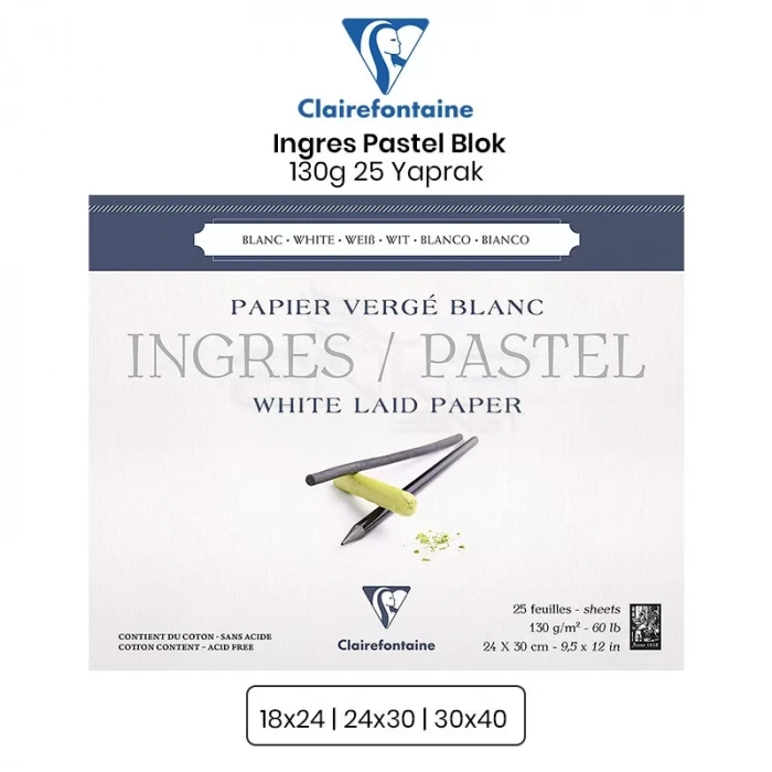 Clairefontaine Ingres Pastel Blok 25 Yaprak 130g
