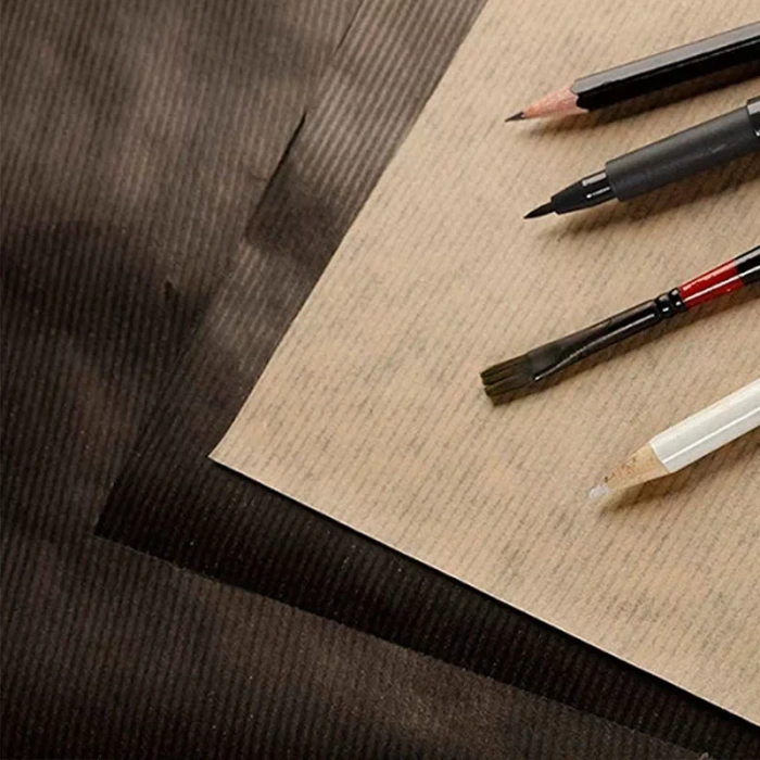 Clairefontaine Kraft Kahverengi Ve Siyah Çizim Bloğu 90g 60 Yaprak