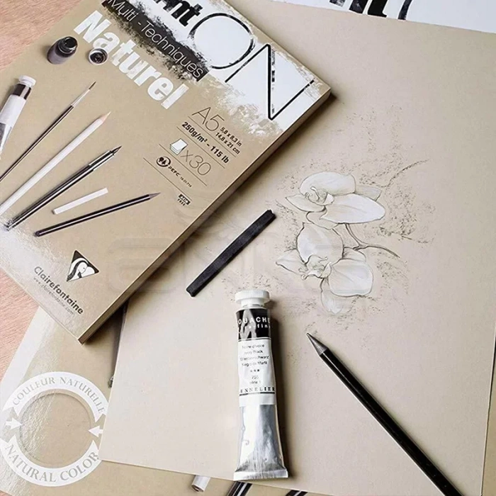 Clairefontaine Paint On Multi-Techniques Naturel 250g 30 Yaprak
