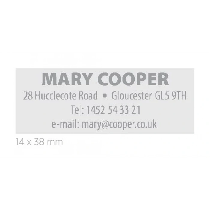 COLOP CEP20 KAŞE SARI KASA SİYAH KEÇE - 14X38MM