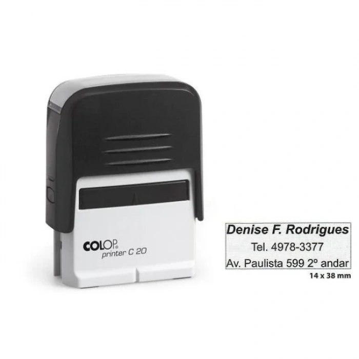 COLOP PRINTER C20 SİYAH KASA SİYAH KEÇE - 14X38MM