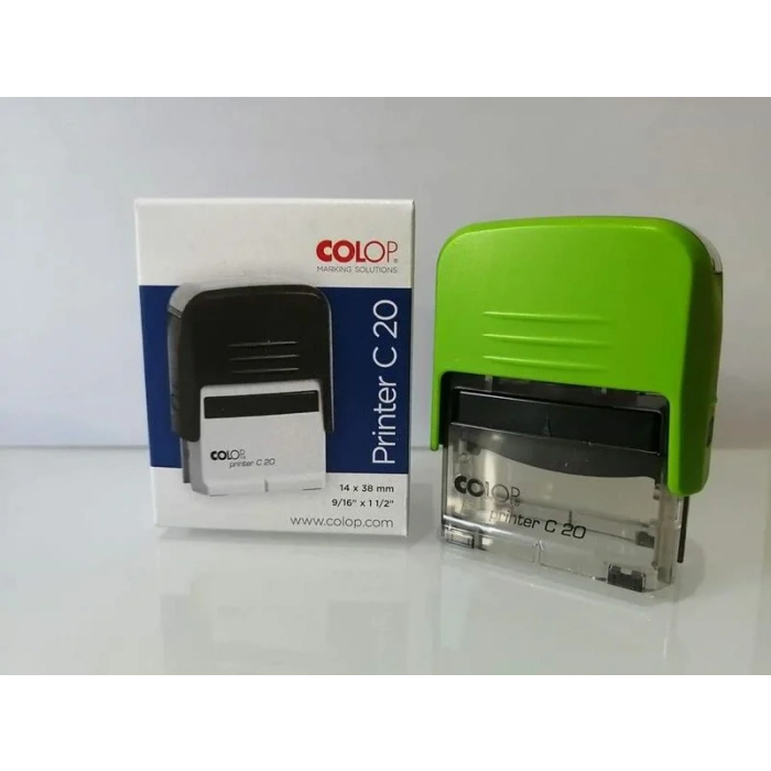 COLOP PRINTER C20 YEŞİL KASA SİYAH KEÇE - 14X38MM