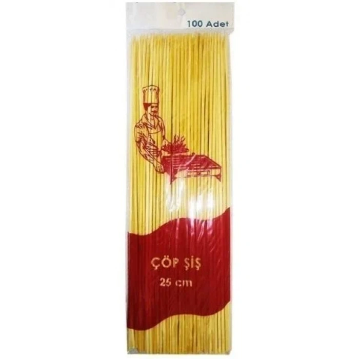 Çöp Şiş 25 cm ( 100 Adet )