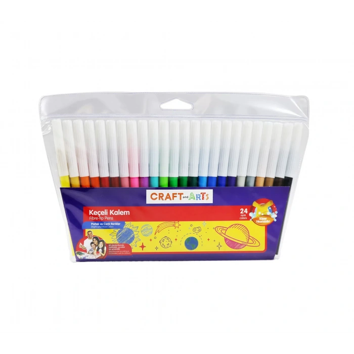 CRAFT AND ARTS 24 RENK KEÇELİ KALEM CAKK-24