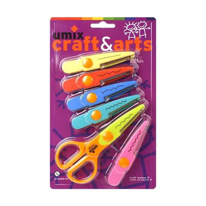 CRAFT&ARTS ŞEKİLKEÇ MAKAS 5 inç 5 YEDEKLİ BLİSTER (1038)