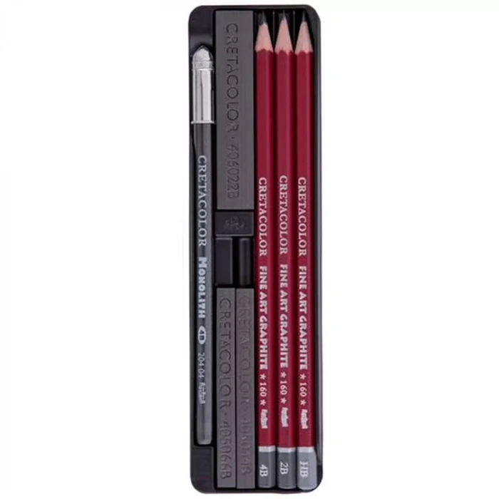 Cretacolor Graphite Eskiz Seti 9lu Metal Kutu 16029