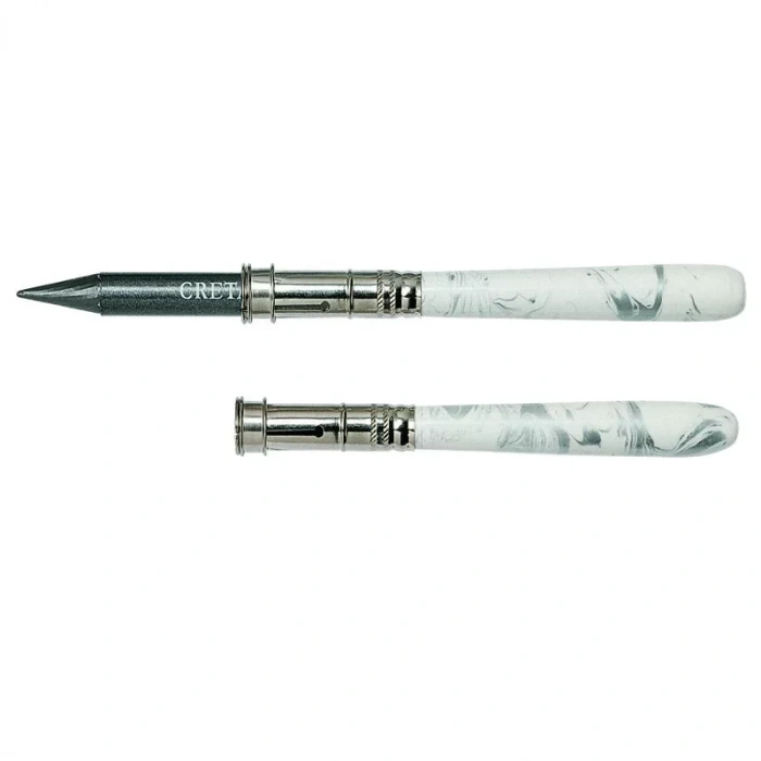 Cretacolor Kalem Uzatıcı Beyaz Gümüş Mermer Desenli 43022a