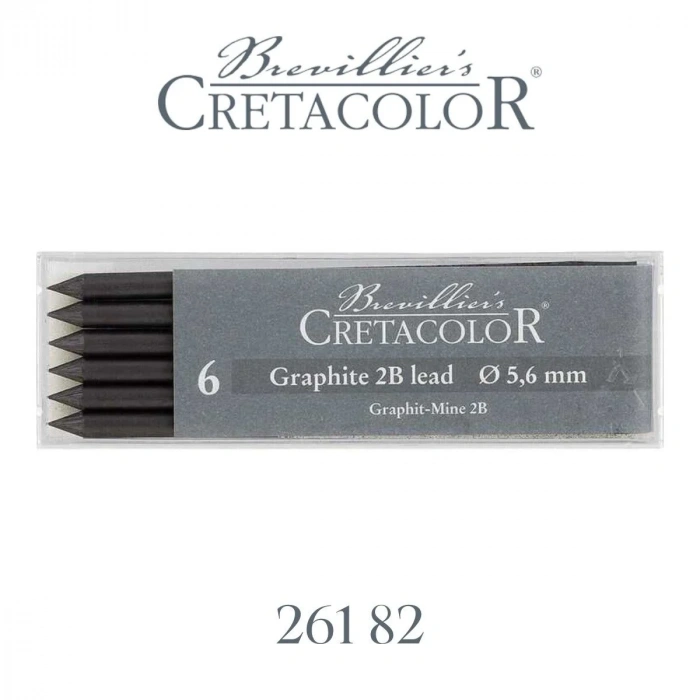 Cretacolor Portmin Kalem Ucu 5.6mm 6lı Graphite 2B 26182