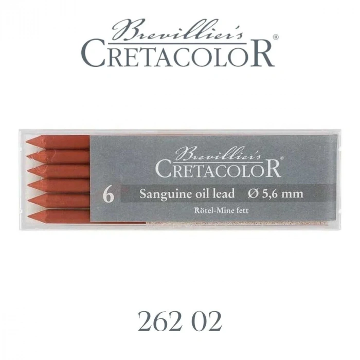 Cretacolor Portmin Kalem Ucu 5.6mm 6lı Sanguine Oil Medium Yağlı 26202