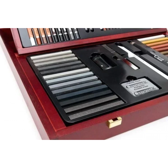 Cretacolor Selection Premium Çizim Seti Ahşap Kutu 53lü 40060