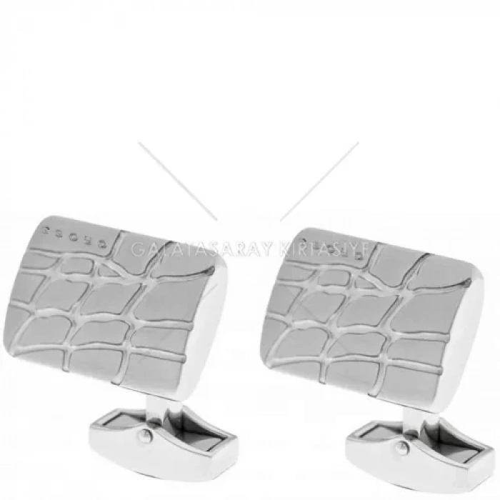 Cross Gravür Desenli Çelik Kol Düğmesi Cr009-c1