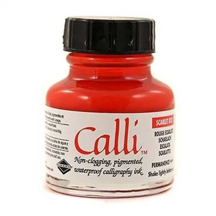 Daler Rowney Calli Kaligrafi Mürekkebi 29,5ml 073 Scarlet