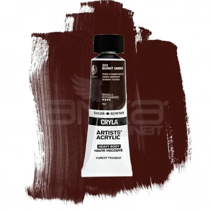 Daler Rowney Cryla Artist Akrilik Boya 75ml 223 Burnt Umber Seri A
