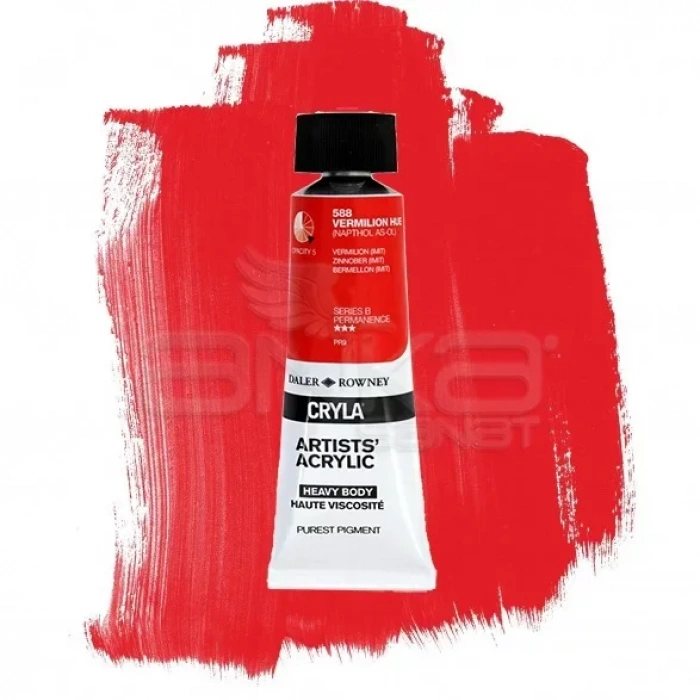 Daler Rowney Cryla Artist Akrilik Boya 75ml 588 Vermilion Hue Seri B