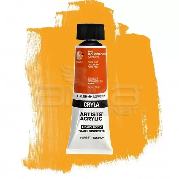 Daler Rowney Cryla Artist Akrilik Boya 75ml 641 Golden Ochre Seri B