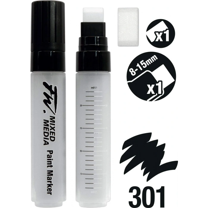 Daler Rowney FW Mix Paint Markers Seti L Düz Kesik Uç 8-15mm