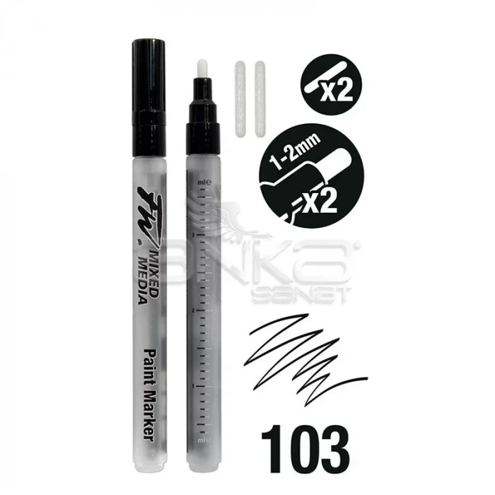Daler Rowney Fw Mixed Media Paint Marker Sets 103 1-2mm Yuvarlak Uç (s)
