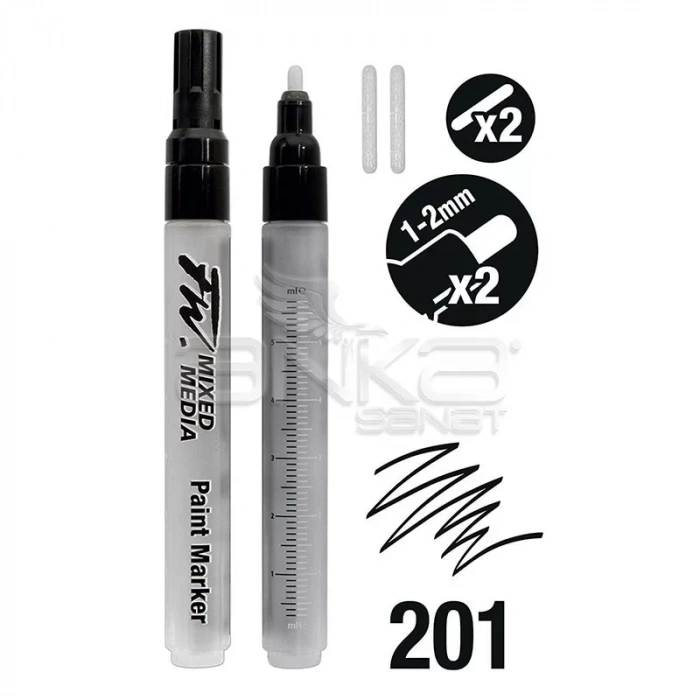Daler Rowney Fw Mixed Media Paint Marker Sets 201 1-2mm Yuvarlak Uç (m)