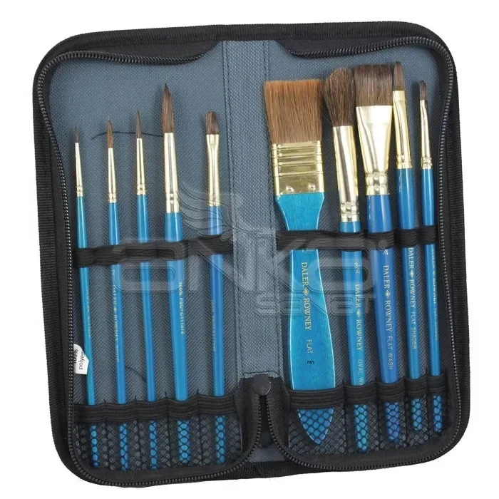 Daler Rowney Simply Natural Hair Sulu Boya Fırça Seti 10lu