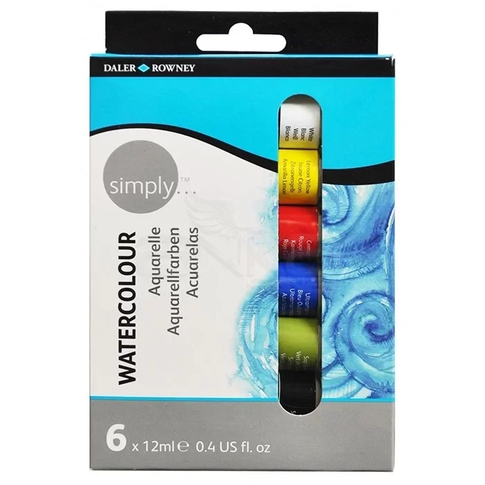 Daler Rowney Simply Watercolour Tüp Sulu Boya 6lı Set 134500006