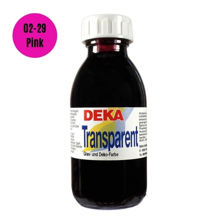 Deka Transparen Vitray Cam Boya 125ml 29 Pembe