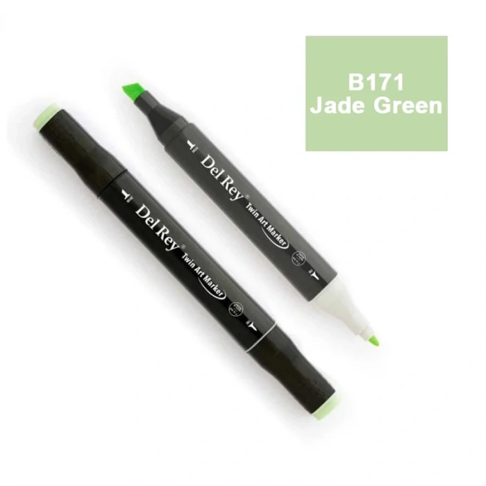 DEL REY TWIN MARKER B171 JADE GREEN ÇİFT UÇLU GRAFİK KALEMİ MN-DR171