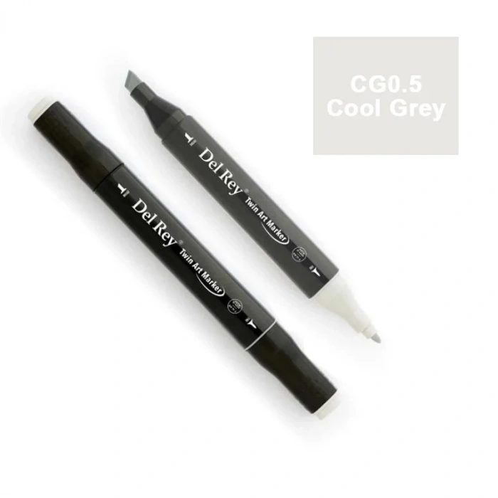 DEL REY TWIN MARKER CG0.5 COOL GREY ÇİFT UÇLU GRAFİK KALEMİ MN-DRCG0.5