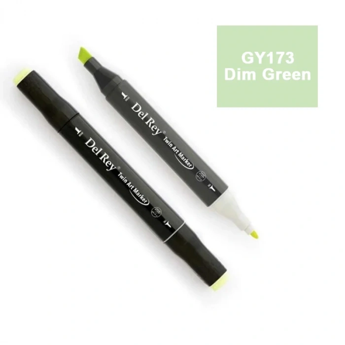 DEL REY TWIN MARKER GY173 DİM GREEN ÇİFT UÇLU GRAFİK KALEMİ MN-DR173