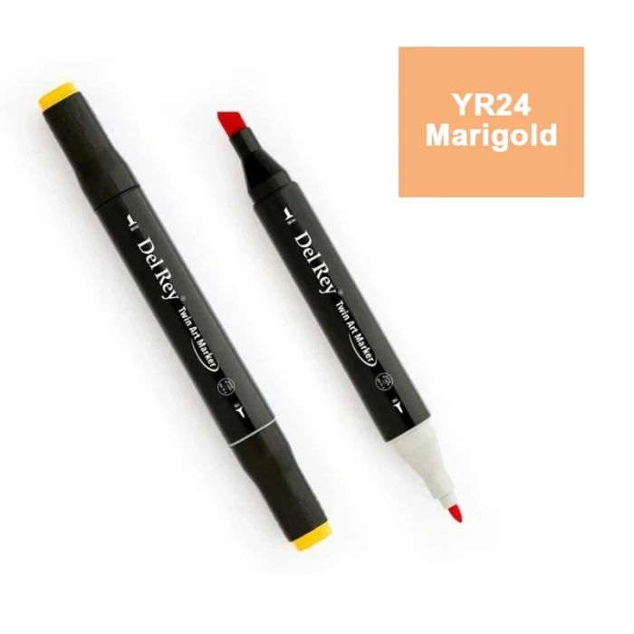 DEL REY TWIN MARKER YR24 MARİGOLD ÇİFT UÇLU GRAFİK KALEMİ MN-DR024