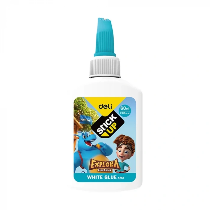 Deli Beyaz Tutkal Renkli Kapak 60 Ml A75100