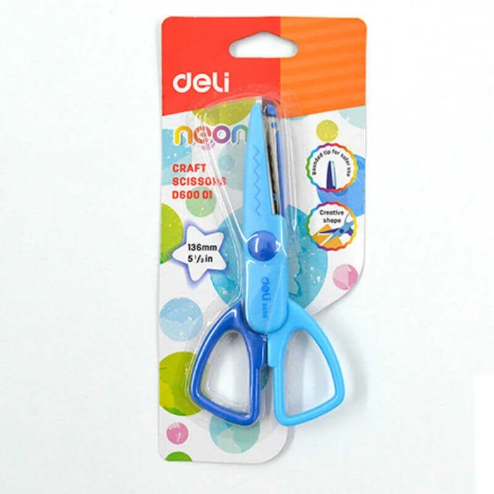 DELİ D60001 NEON CRAFT ÇOCUK MAKASI 14cm BLİSTER
